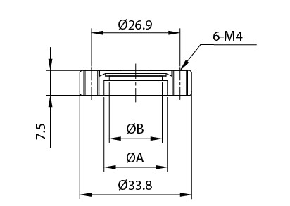 Flange roscada em branco perfurado CF