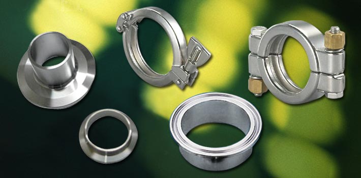 Grampo/virola e componentes de vácuo de aço inoxidável