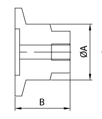 Adaptador de tubo fêmea KF