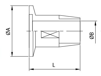 Adaptador de tubo macho KF