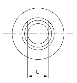 Adaptador de tubo macho KF