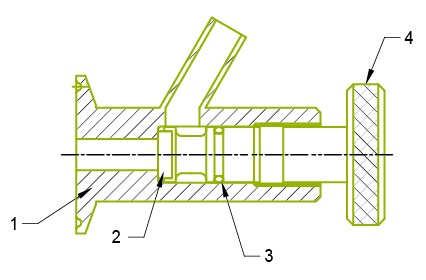 Válvula de torneira de amostra