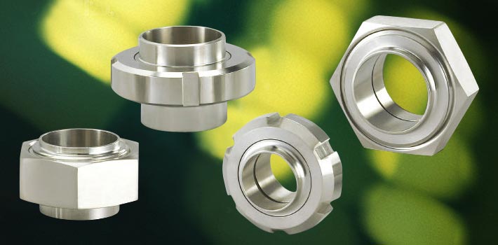 Union and stainless steel vacuum components