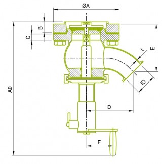 A válvula de tanque manual original A válvula de tanque manual original