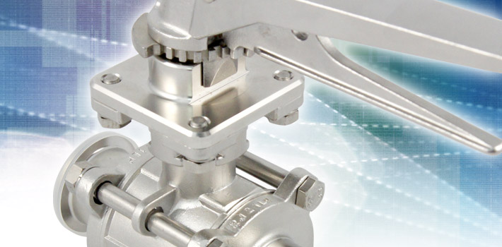 válvula borboleta em aço inoxidável